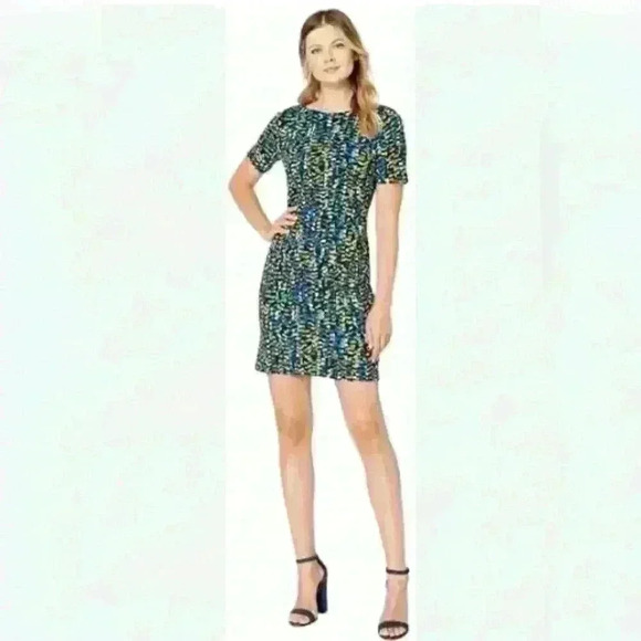 NWOT Nine West Women's Short Sleeve
Bateau Neck Dress, sapphire multi Size 6 - Picture 1 of 7